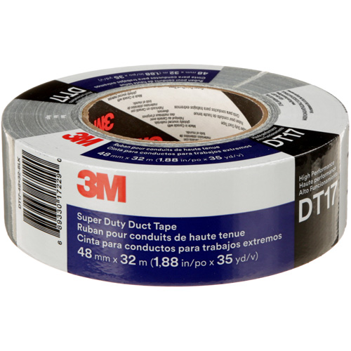 DT17 Super-Duty Duct Tape, 17 mils, Black, 48 mm (2") x 32 m (105') Canadian Safety Group Inc.