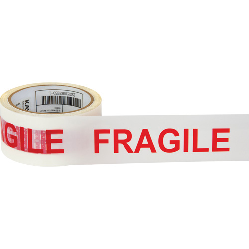 "Fragile" Box Sealing Tape, Hot Melt Adhesive, 2 mils, 48 mm (2") x 100 m (328') Canadian Safety Group Inc.