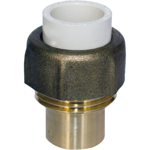 Raccord union, 1/2", PVC-C, Embout femelle x bras&eacute; Canadian Safety Group Inc.