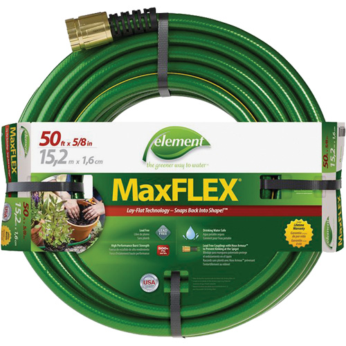 Boyau d'arrosage Element MaxFlex, Copolym&egrave;re, 5/8" dia x 50' Canadian Safety Group Inc.
