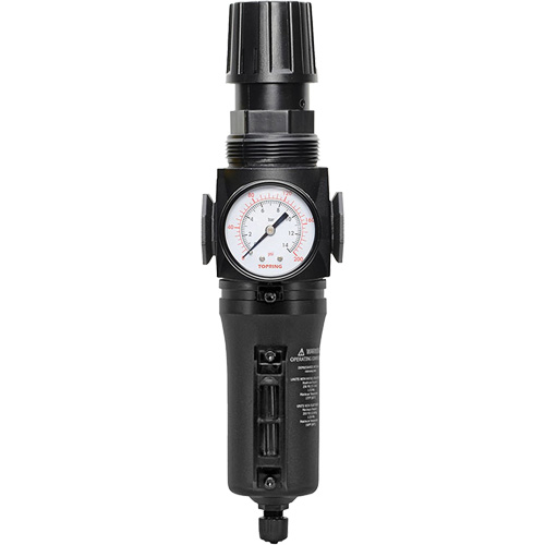 Manual Drain Filter/Regulator with Metal Bowl Modulair 300, 1/4" NPT, 250 PSI, 5.1 fl. oz. Capacity Canadian Safety Group Inc.