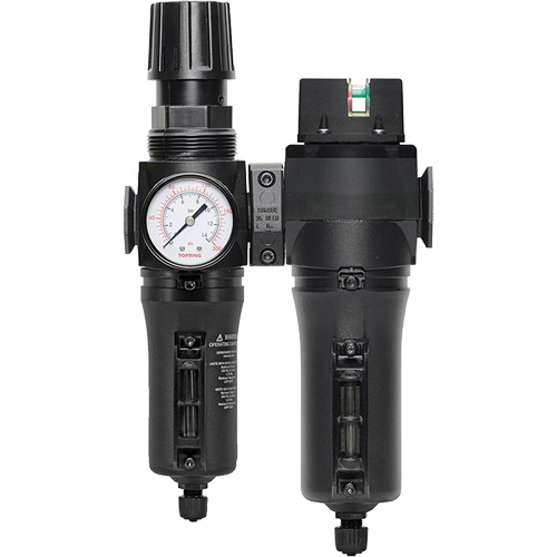 Manual Drain Filter, Regulator & Coalescing Filter with Metal Bowl Modulair 300, 1/4" NPT, 250 PSI, 5.1 fl. oz. Capacity Canadian Safety Group Inc.