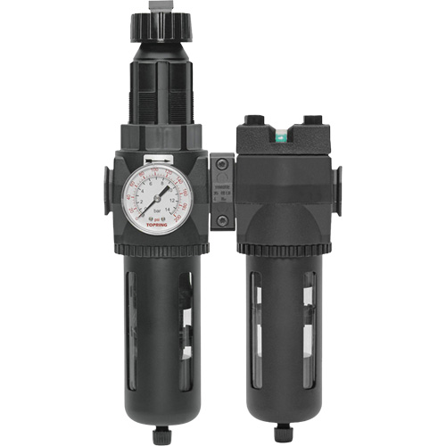 Filter/Regulator & Coalescing Filter Modulair 400 with Standard Bowl & Manual Drain, 3/4" NPTF, 150 PSI, 9.13 fl. oz. Capacity Canadian Safety Group Inc.
