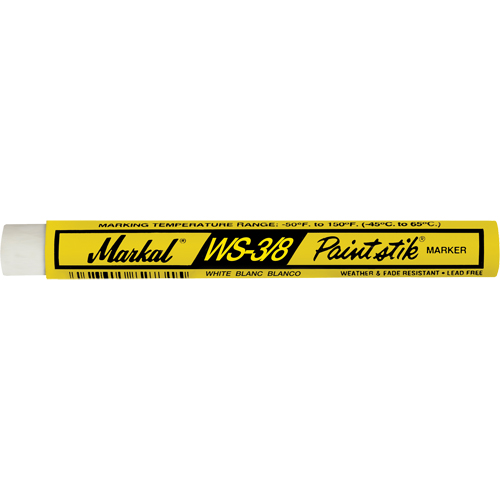 WS-3/8 Paintstik&reg; Paint Marker, Solid Stick, White Canadian Safety Group Inc.