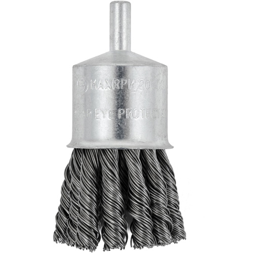 Shaft Mounted Knot Twisted End Brush, 1-1/8" Dia. x 1/4" Arbor Canadian Safety Group Inc.