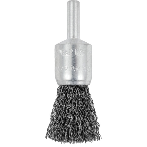 E050-12 Shaft Mounted Crimped End Brush, 1/2", 0.012" Fill, 1/4" Shank Canadian Safety Group Inc.