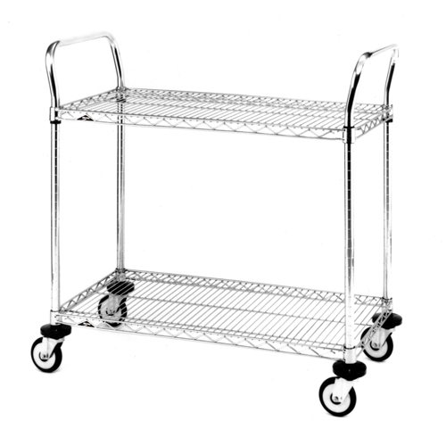 Standard-Duty Utility Cart With Wire Shelves, Chrome Plated, 24" x 39" x 24", 375 lbs. Capacity Canadian Safety Group Inc.