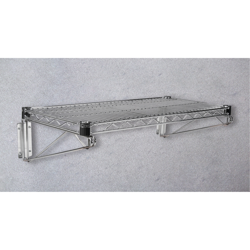 Direct Wall Mount for Chromate Wire Shelving, Single Bracket, 200 lbs. Capacity, 14" D Canadian Safety Group Inc.