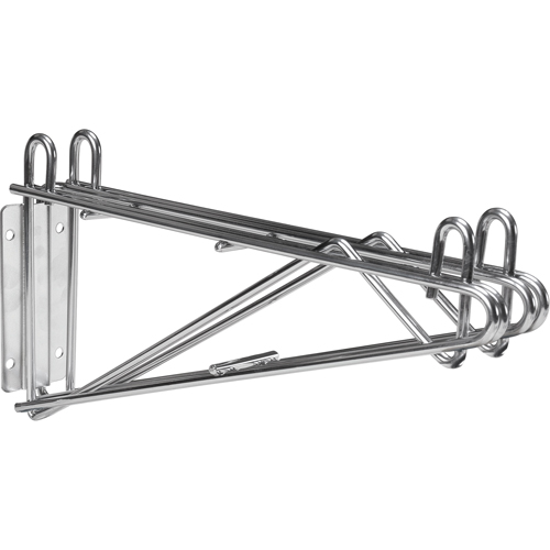 Direct Wall Mount for Chromate Wire Shelving, Double Bracket, 200 lbs. Capacity, 14" D Canadian Safety Group Inc.
