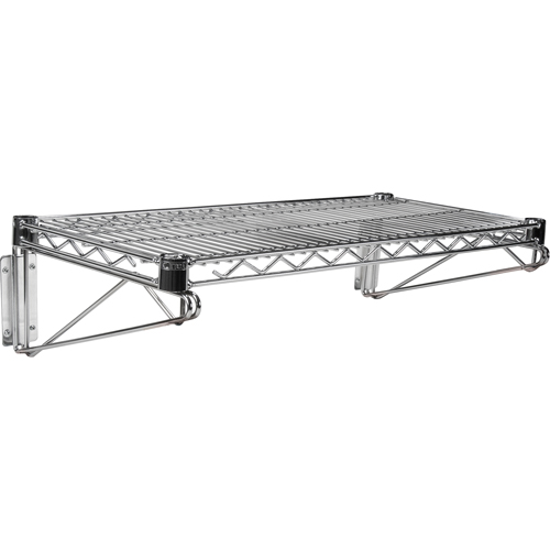 Wall Mount Wire Shelving Kit, Single Bracket, 200 lbs. Capacity, 14" D Canadian Safety Group Inc.