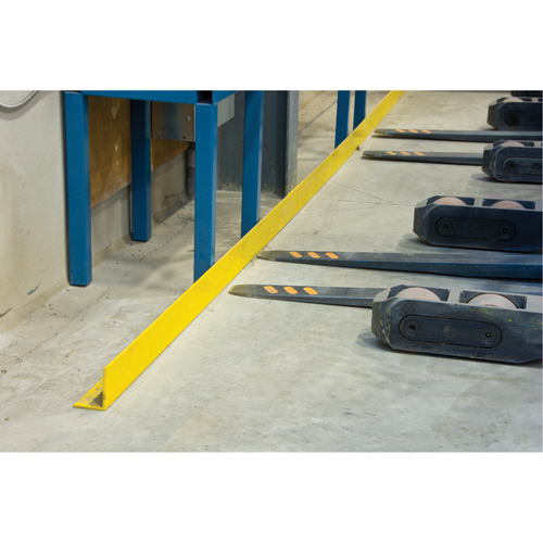 Rails protecteurs arr&ecirc;ts de charge avec ancrage au sol, Acier, 48" lo x 5" h, Jaune Canadian Safety Group Inc.