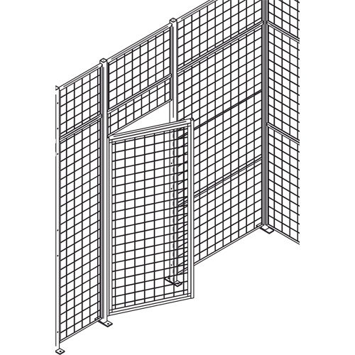 Porte basculante standard pour cloison en treillis m&eacute;tallique, 3' la x 7' h Canadian Safety Group Inc.