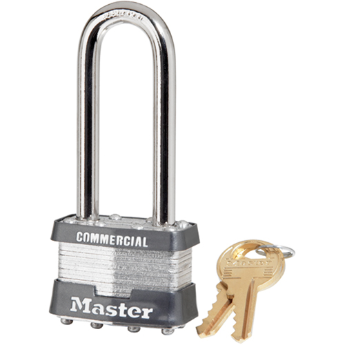 Commercial Padlock, Silver, Keyed Different, Laminated Steel, 1-3/4" Width Canadian Safety Group Inc.
