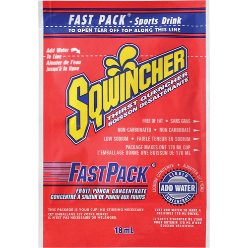 Sqwincher&reg; Rehydration Drink Fast Pack&reg;, Single Serve, Fruit Punch Canadian Safety Group Inc.