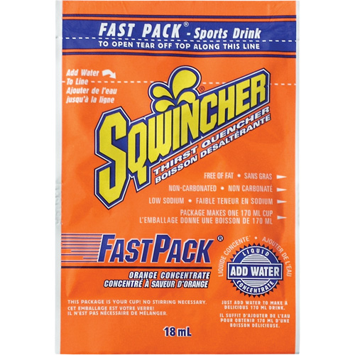 Sqwincher&reg; Rehydration Drink Fast Pack&reg;, Single Serve, Orange Canadian Safety Group Inc.