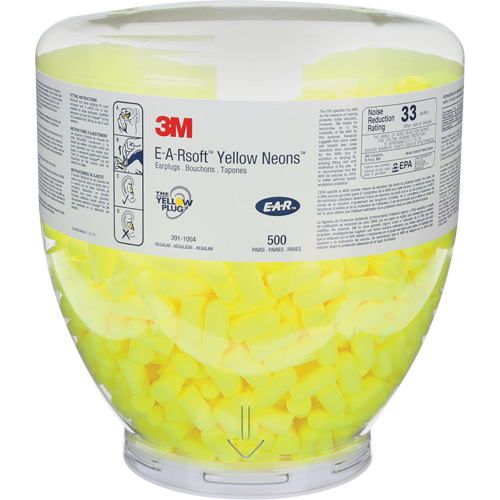 E-A-Rsoft Yellow Neons Earplugs, Bulk - Canister, Large Canadian Safety Group Inc.