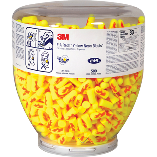 E-A-Rsoft Yellow Neons Earplugs, Bulk - Canister Canadian Safety Group Inc.