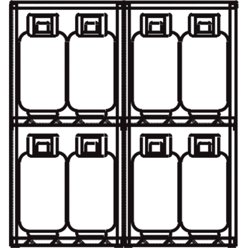 Armoires en aluminium pour bouteilles GPL, nbre de bouteilles: 16, 60" , 32" , 65" , Argent Canadian Safety Group Inc.