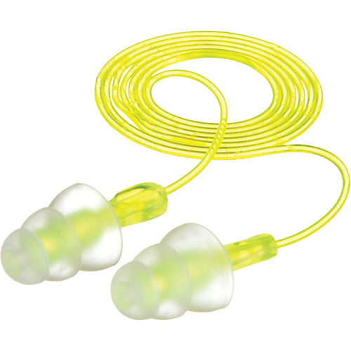 Bouchons d'oreilles r&eacute;utilisables &agrave; trois brides E-A-R, Avec cordon, Vrac - Sac en poly, 26 dB NRR, Taille unique Canadian Safety Group Inc.