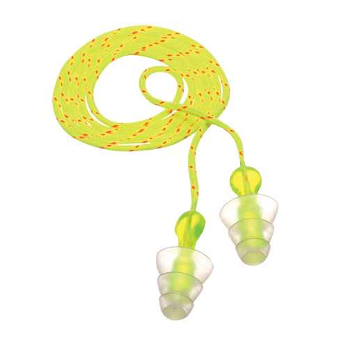 Bouchons d'oreilles r&eacute;utilisables &agrave; trois brides E-A-R, Avec cordon, Vrac - Sac en poly, 26 dB NRR, Taille unique Canadian Safety Group Inc.