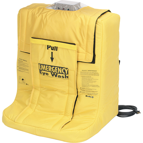 Douche oculaire On-Site avec enveloppe chauffante, Aliment&eacute; par gravit&eacute;, Capacit&eacute; 7 gal., Conformit&eacute; ANSI Z358.1 Canadian Safety Group Inc.