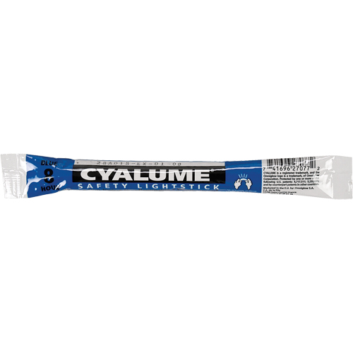 B&acirc;tons de s&eacute;curit&eacute; luminescents Cyalume 6", Bleu, Dur&eacute;e 8 h Canadian Safety Group Inc.