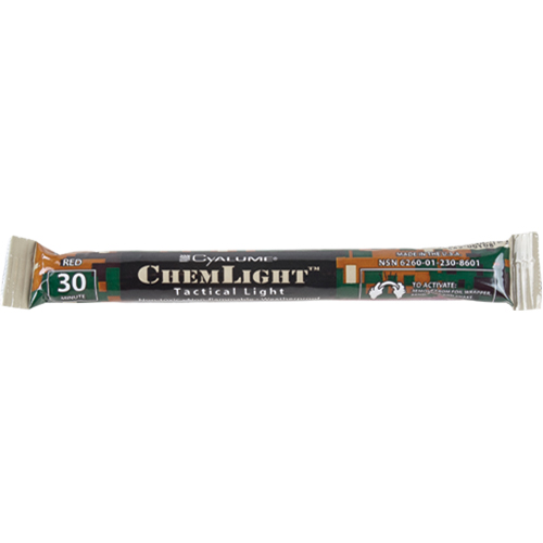 B&acirc;tons de s&eacute;curit&eacute; luminescents Cyalume 6", Rouge, Dur&eacute;e 30 min Canadian Safety Group Inc.
