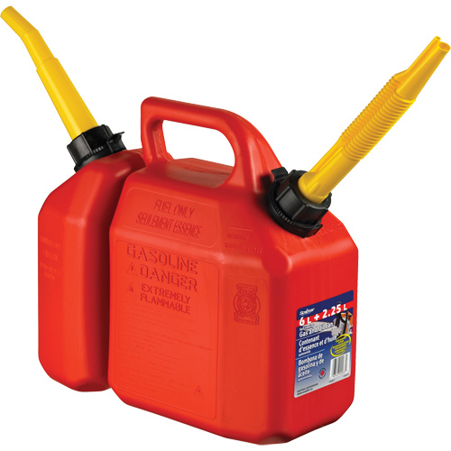 Combo Jerry Can Gasoline/Oil, 2.17 US Gal/8.25 L, Red, CSA Compliant/ULC Canadian Safety Group Inc.