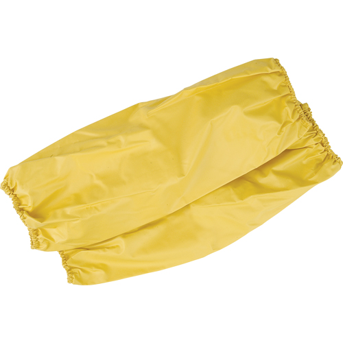 Manchettes jetables avec poignet &eacute;lastique, Longueur de 18", Polyester/PVC, Jaune Canadian Safety Group Inc.