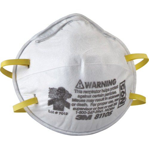 Respirateurs contre les particules 8110S, N95, Certifi&eacute; NIOSH, Petit Canadian Safety Group Inc.