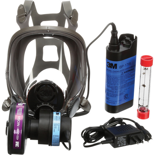Appareils de protection respiratoire (APR) &agrave; &eacute;puration d'air motoris&eacute; port&eacute;s sur le visage Powerflow, Respirateur &agrave; masque, Pile NiCd Canadian Safety Group Inc.