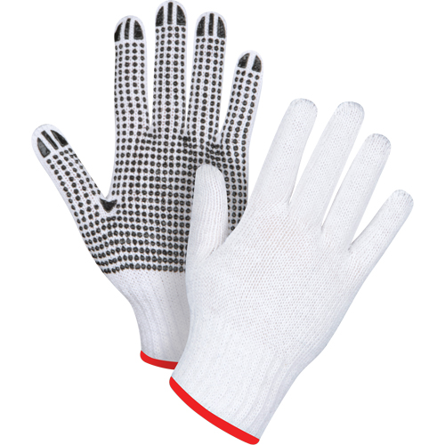 Gants tricot&eacute;s &agrave; pois, Poly/coton, Un c&ocirc;t&eacute;, Calibre 7, T-Grand Canadian Safety Group Inc.