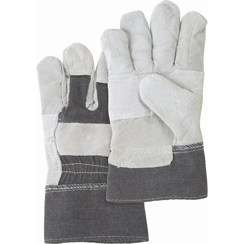 Gants d'ajusteur &agrave; paume renforc&eacute;e d'usage standard, Grand, Paume en Cuir de vache refendu, Doublure en Coton Canadian Safety Group Inc.