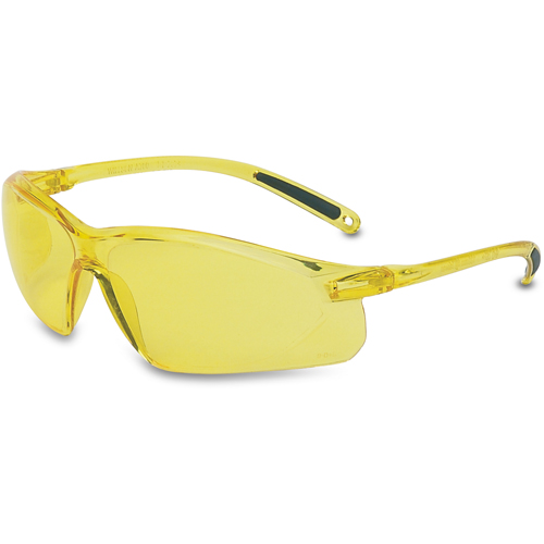 Lunettes de s&eacute;curit&eacute; Uvex s&eacute;rie A700, Lentille Ambr&eacute;e, Anti-&eacute;gratignures, R&eacute;pond ou surpasse la norme CSA Z94.3 Canadian Safety Group Inc.