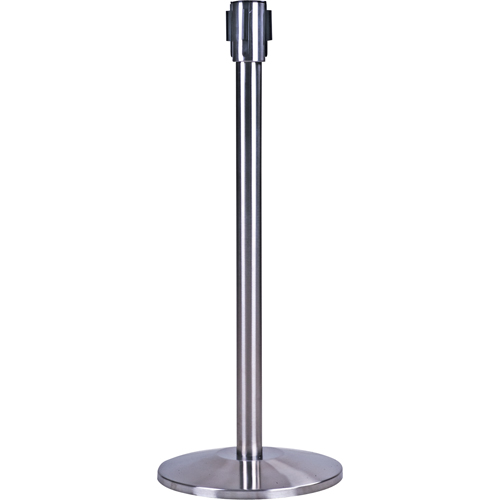 Free-Standing Crowd Control Barrier Receiver Post, 35" High, Stainless Canadian Safety Group Inc.