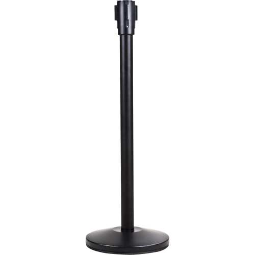Poteau r&eacute;cepteur pour barri&egrave;res sur pieds pour le contr&ocirc;le des foules, Hauteur de 35", Noir Canadian Safety Group Inc.