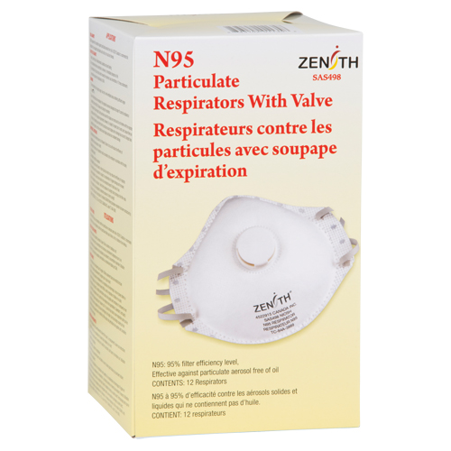 Respirateur contre les particules, N95, Certifi&eacute; NIOSH, Moyen/grand Canadian Safety Group Inc.