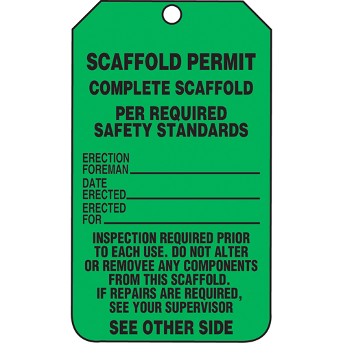 Inspection Tags, Plastic, 3-3/8" W x 5-7/8" H, English Canadian Safety Group Inc.