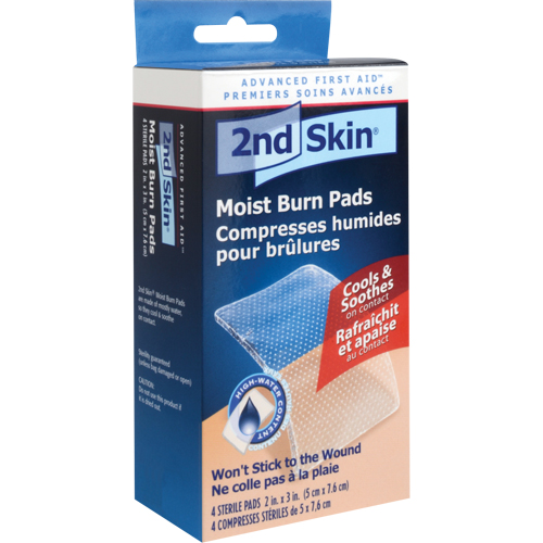 Compresses humides pour brûlures 2nd Skin, 2" x 3", Classe 2 Canadian Safety Group Inc.