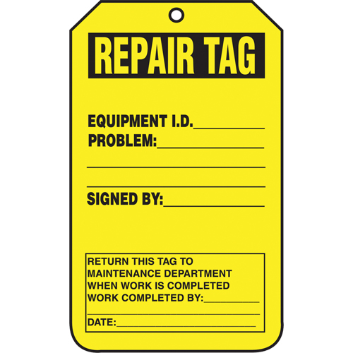 Inspection Tags, Cardstock, 3-1/8" W x 5-7/8" H, English Canadian Safety Group Inc.