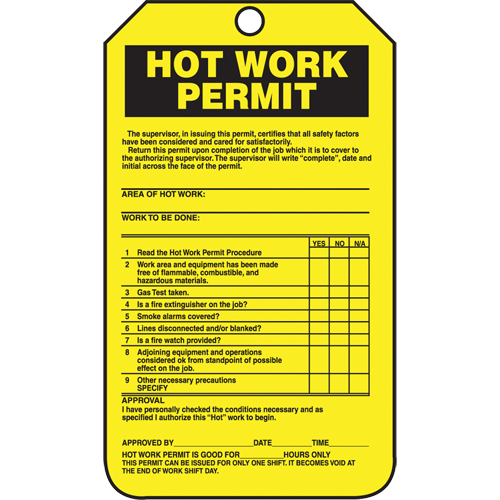 Inspection Tags, Cardstock, 3-1/8" W x 5-7/8" H, English Canadian Safety Group Inc.