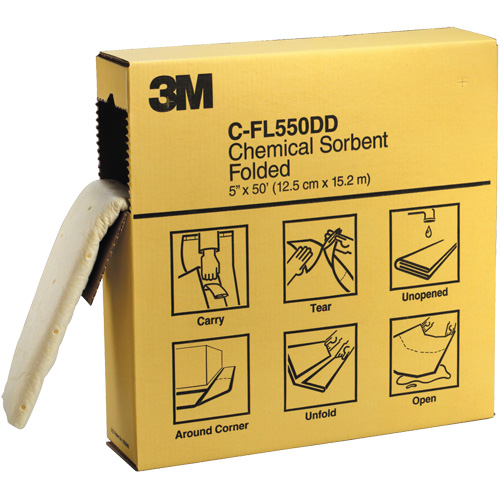 Absorbants pli&eacute;s, Mati&egrave;res dangereuses, 600" x 5", 10,5 gal. d'absorption Canadian Safety Group Inc.