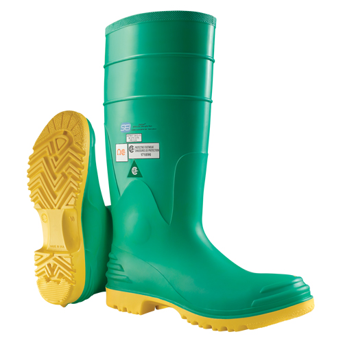 Hazmax&reg; 16" Kneeboot, PVC, Steel Toe, Size 6, Puncture Resistant Sole Canadian Safety Group Inc.