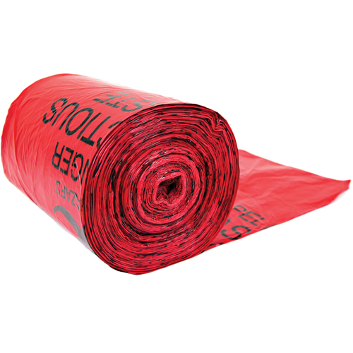 Sacs pour d&eacute;chets dangereux, Biorisque, 24" lo x 33" la, Capacit&eacute; de 56.8 L (15 gal.) Canadian Safety Group Inc.