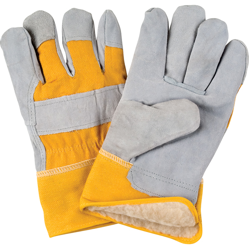 Winter-Lined Fitters Gloves, Large, Split Cowhide Palm, Boa Inner Lining Canadian Safety Group Inc.