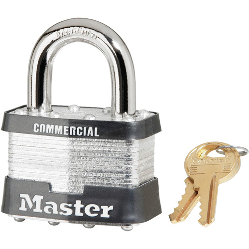 Laminated Padlock, Silver, Keyed Alike, Laminated Steel, 2" Width Canadian Safety Group Inc.