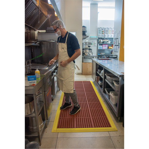 Tapis modulaire antifatigue, Nid d'abeilles, 3' x 3' x 1/2", Brun, Nitrile/Caoutchouc Canadian Safety Group Inc.