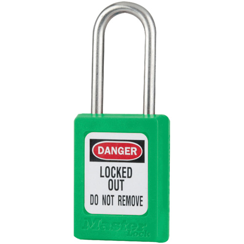 S33 Zenex Safety Padlocks, Green, Keyed Alike, Thermoplastic, 1-3/8" Width Canadian Safety Group Inc.