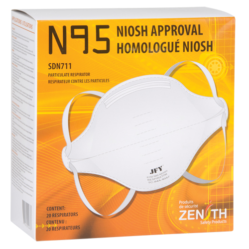 Respirateur contre les particules, N95, Certifi&eacute; NIOSH, Moyen/grand Canadian Safety Group Inc.
