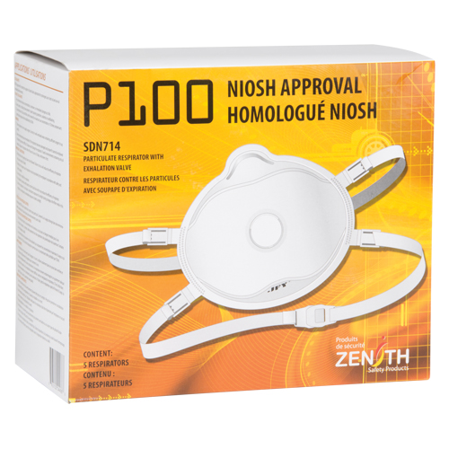 Respirateur contre les particules, P100, Certifi&eacute; NIOSH, Moyen/grand Canadian Safety Group Inc.